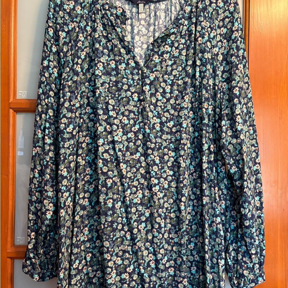 Joules Floral Long Sleeve Women's Top Size 16